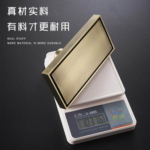 全铜形地漏AAF10X2米0厘可嵌瓷砖卫生隐间淋镶浴房浴室大排量地漏