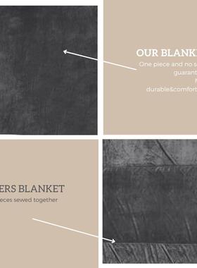 无单厚拼接超大279383米法兰绒毛毯加绒加床露营盖景毯拍照背毯