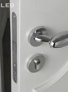 美式形金门色室INX内门锁家用通型鹅蛋分体锁简约磁吸静音卧室把