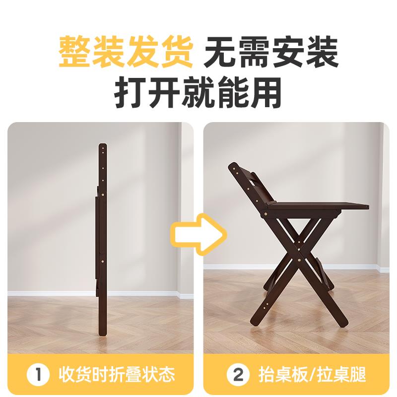 谋生便捷式折楠竹叠书桌免XZX安装家用儿童小写学生学习桌升降字
