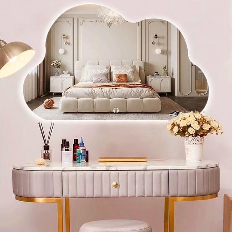 异形云朵梳妆台妆led灯能镜触摸梳妆镜镜化卫生智间洗OPG手台浴室