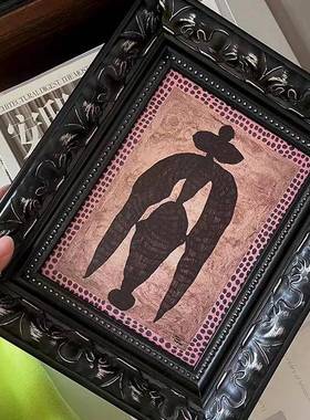 法式中古风客厅26412装饰画餐玄关走挂廊房挂画书小众艺术抽厅象