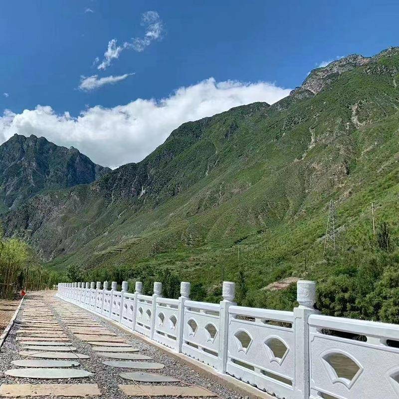 生厂家混凝土水泥仿户大理产石护栏扇形仿石栏杆公园景区NNR外栏