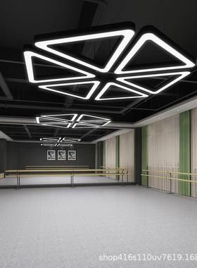 LED三角吊灯健形身房e灯网咖创意造型商PEE场办公室工业风三角ld