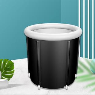 工厂直浴销充气气圈PC成家人泡澡沐浴用桶QQK-01支架可折叠洗浴浴