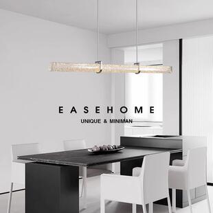 意式轻奢厅吊灯现餐极VPR代简吧台餐厅设端计师高岛台玻璃长条吊