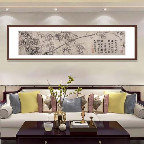 寅唐事古茗中图客厅装饰画式挂画书房茶室茶楼客栈壁画YIG唐伯虎