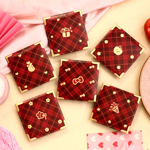 红包2025新款高档创意小号红包袋通用格纹利是封可爱个性回礼定制