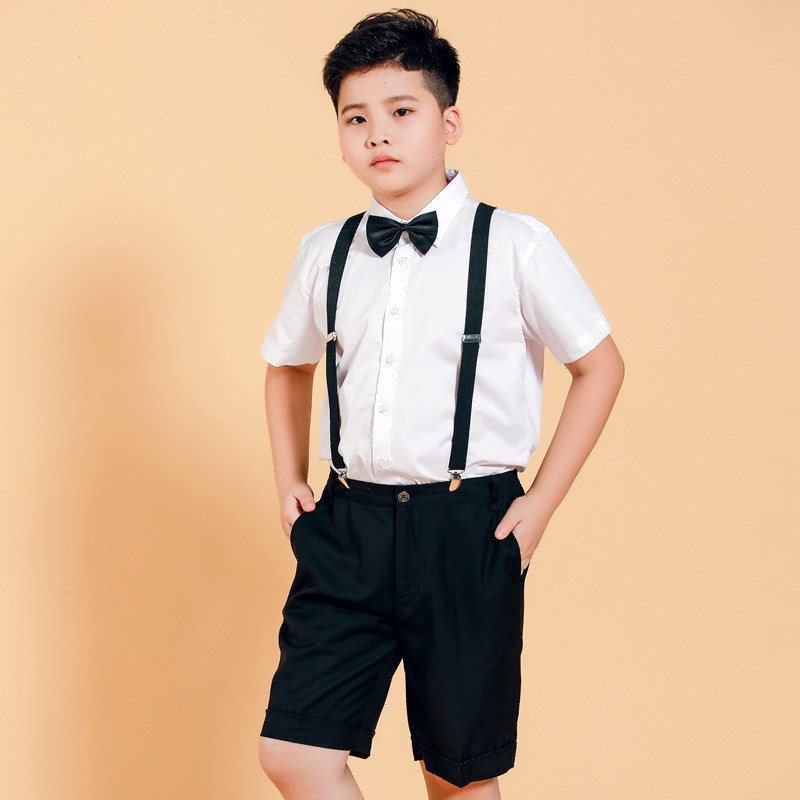 胖童演出服套装花童礼服男童钢琴表演服大童小R学生主持人夏季服
