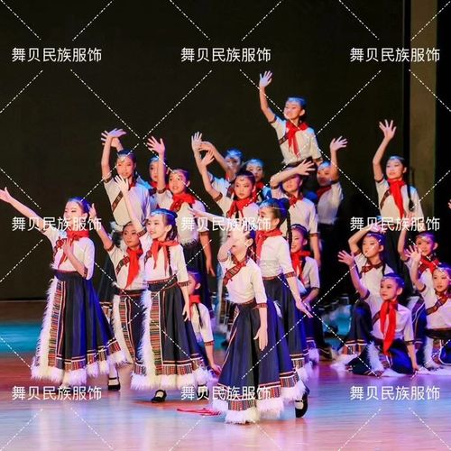 新款儿童藏族表演服藏族舞蹈服装演出服话剧民族舞台藏服女童服装