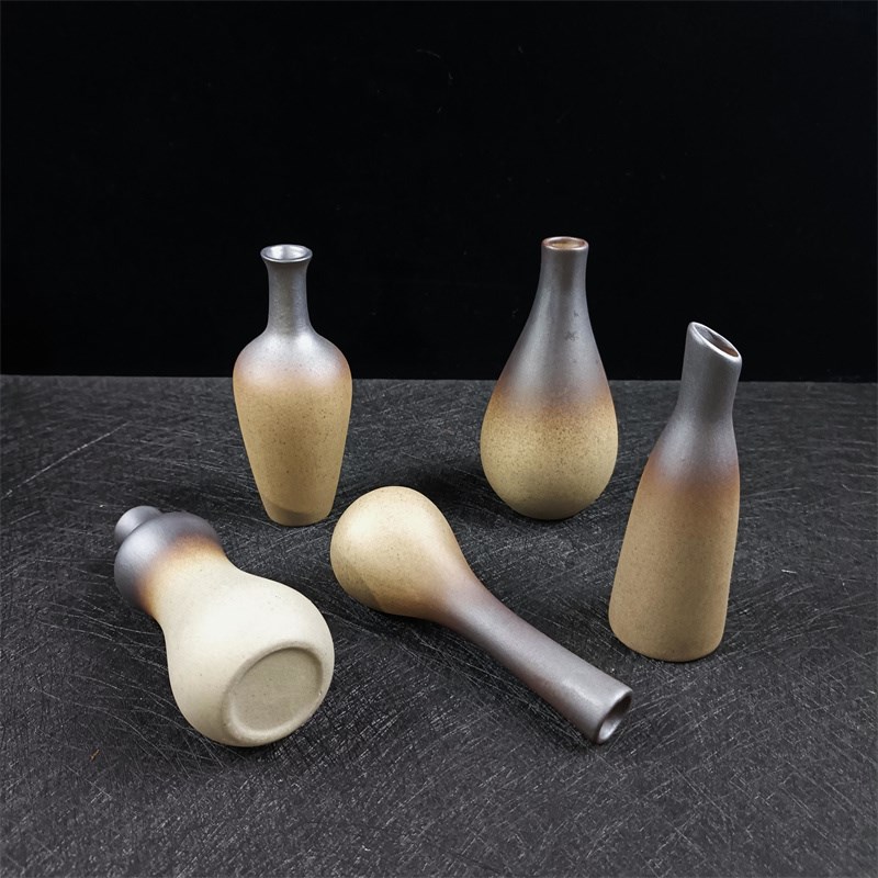 海鲜姿造干冰盅摆盘装饰瓶玉净瓶干冰瓶小壶磨砂瓶酒店盘饰摆件