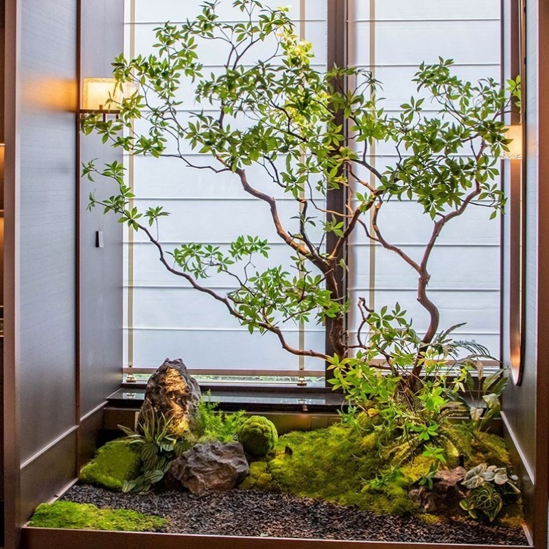 仿真马醉木大型假树造景室内橱窗落地简约景观轻奢绿植物软装饰树