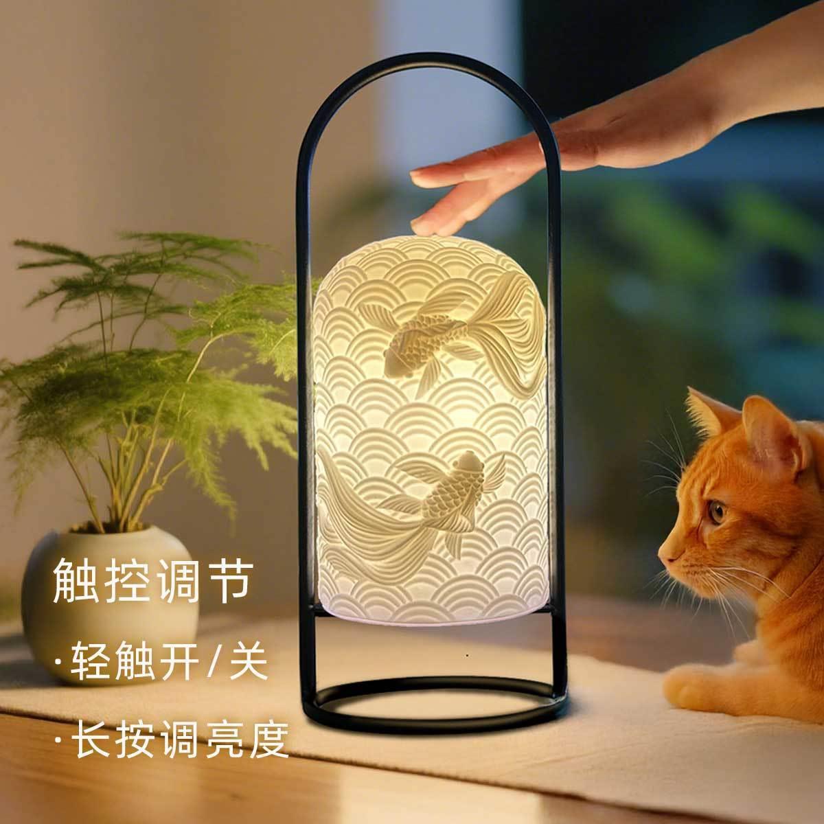 陶瓷小夜灯充电新中式3W