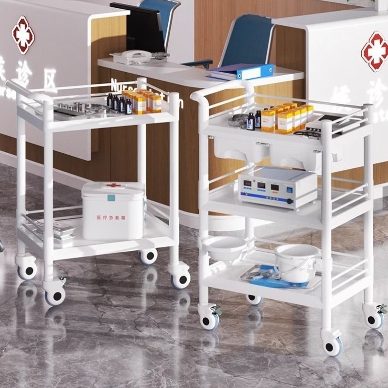 新款美容院仪器置物架多功能治疗车医用小推车移动护理手推车