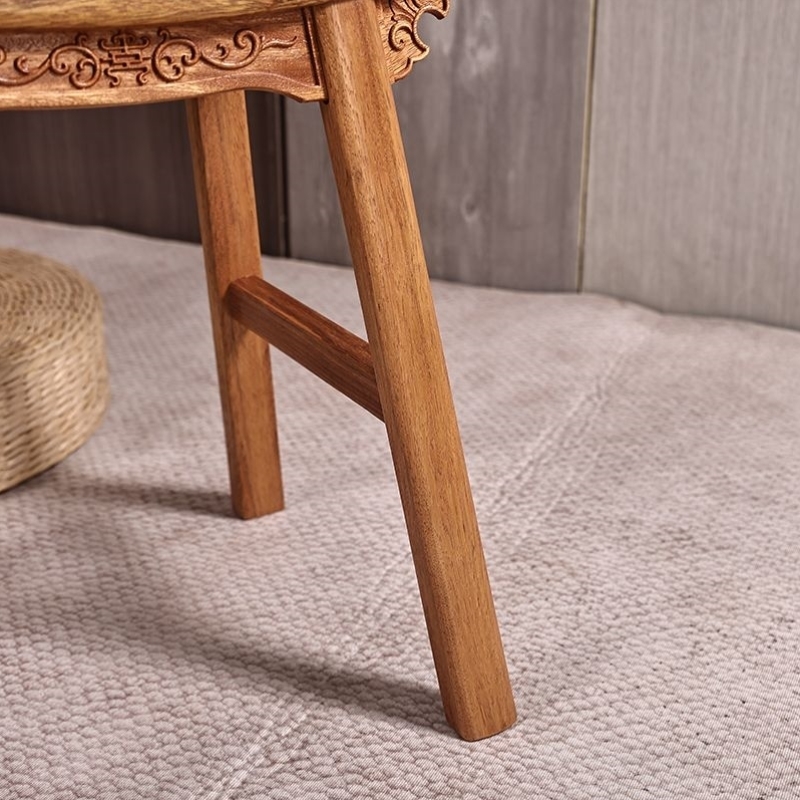 南美花梨纯实木榫卯结构弯面马鞍凳茶凳客厅会客茶台凳子实木凳子