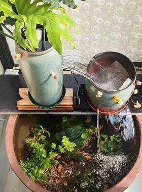 养鱼过滤器生财流水摆件