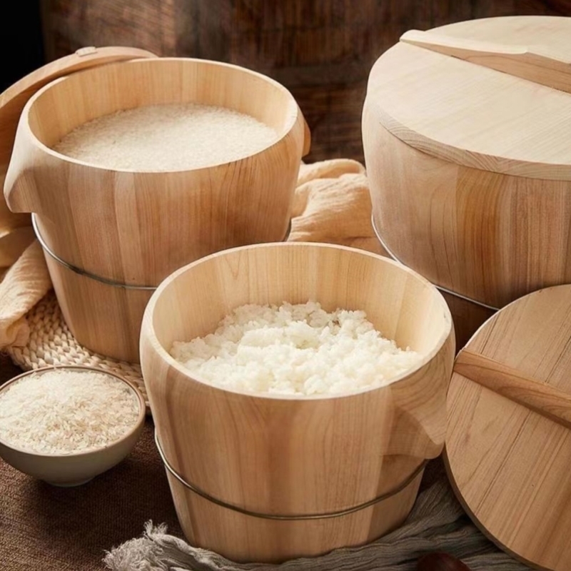 蒸饭木桶蒸子杉木正子木桶饭甑子正子竹竹制蒸木蒸甑子家用家庭装