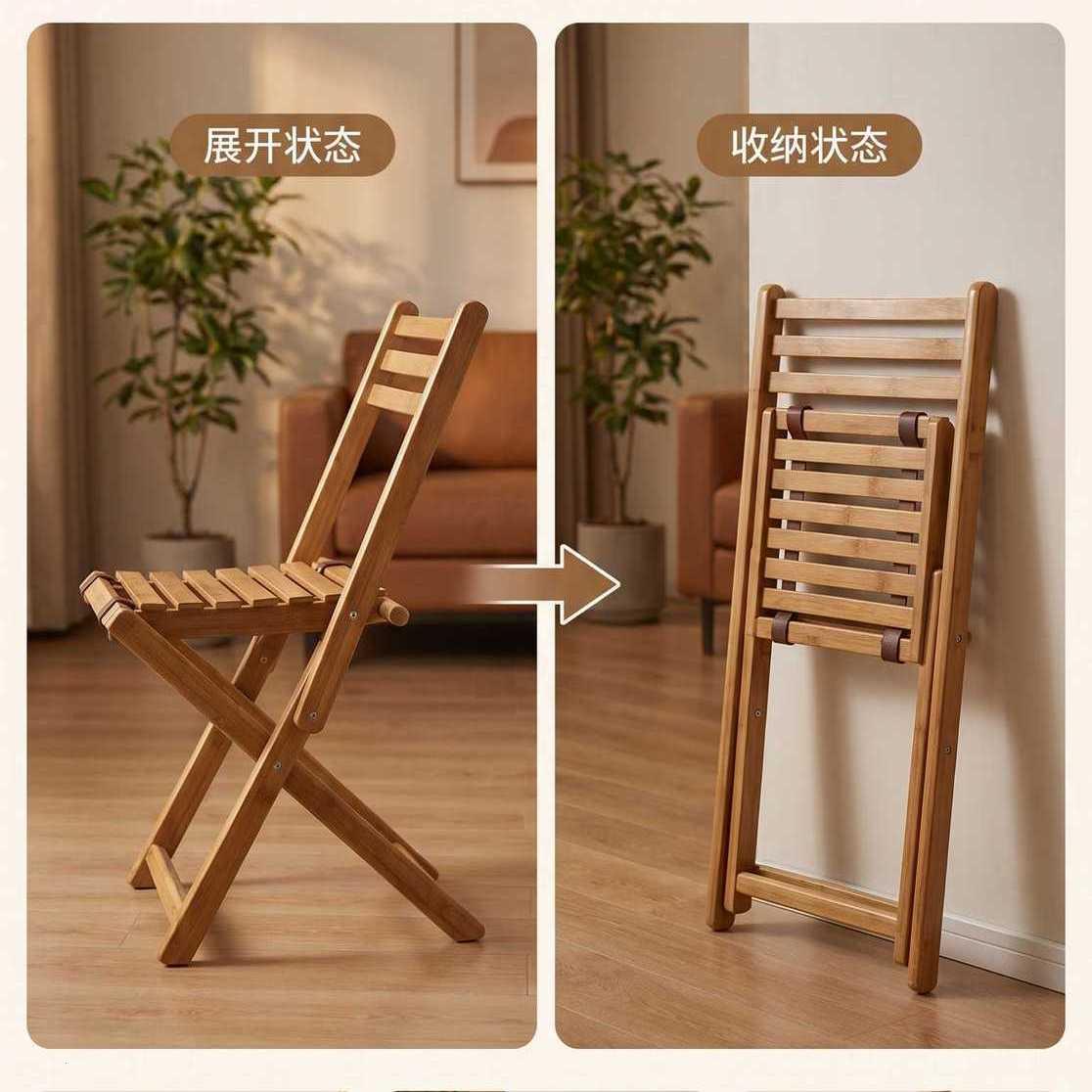 楠竹马扎折叠凳强力承重