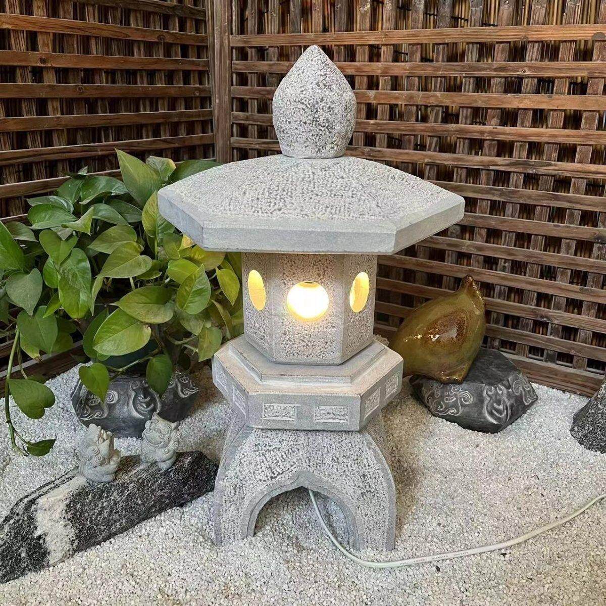 石雕石灯笼青户外别墅庭