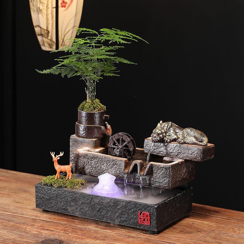 创意招财流水摆件金蟾陶