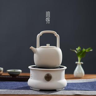 白泥陶壶家用茶具泡茶功夫茶烧水壶粗陶陶瓷提梁茶壶煮茶器电陶炉