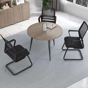 小型洽谈桌椅组合简约现代公司商务接待洽谈桌休息区休闲会客圆桌