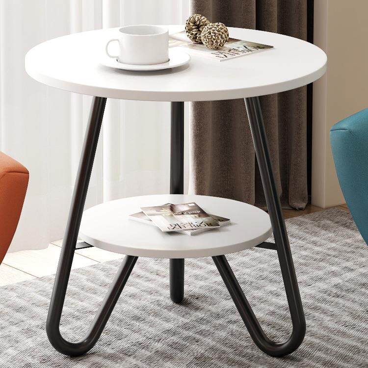 小圆桌子角几边几现代简约北欧实木卧室阳台沙发迷你边柜茶几jω