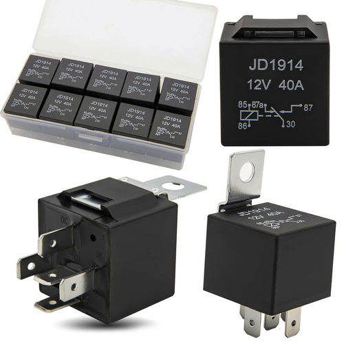 厂家货源10件装30/40AMP防水5针12V继电器开关JD1914汽车继电器