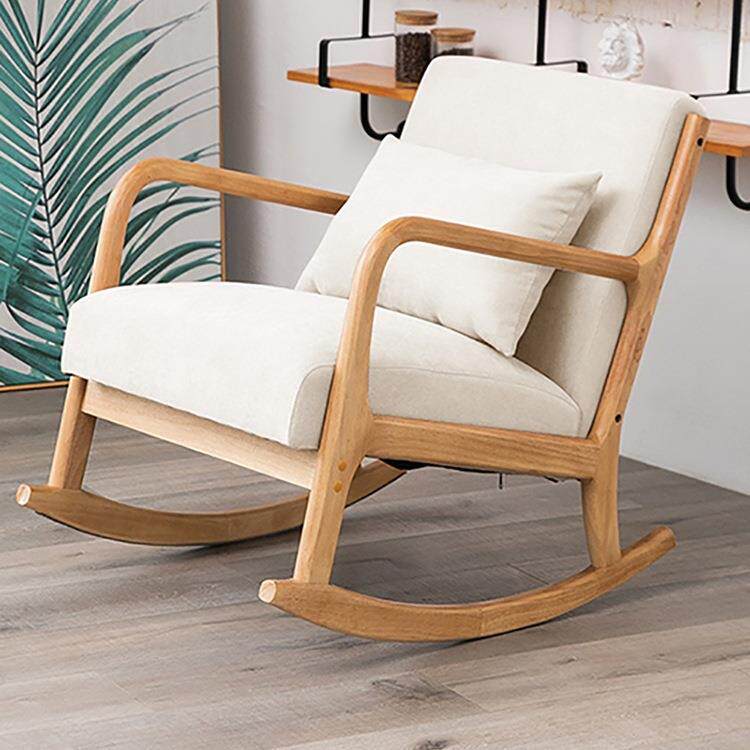 小户型网红阳台家用椅子休闲单人懒人沙发客厅大人躺椅实木摇摇w&