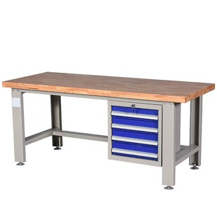 防静电挂板实木工作台复合板吊抽带灯架榉木工作台厂直销实木桌子