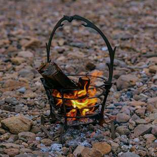 户外焚火台露营不锈钢炭炉野外拼装篝火架便携炉露营可拆卸柴火炉