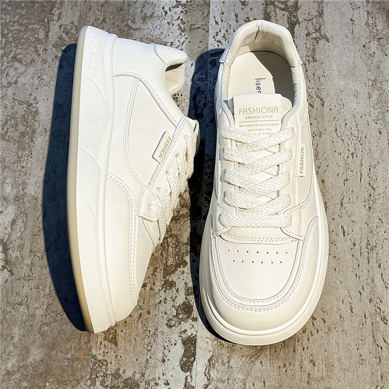 小白鞋女生百搭春秋平厚底2025夏季新款流行爆单休闲老爹运动板鞋