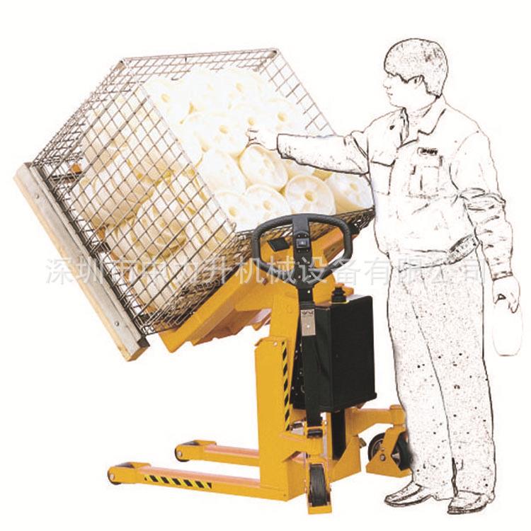 355多功能工位车可倾斜车翻升转搬电动堆运高车 电动叉车 货物降