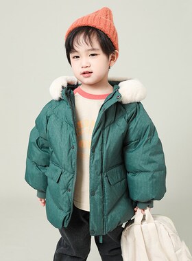 宝宝羽绒服男童中长款加厚冬装新品中小童装羽绒服外套22817
