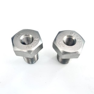 304不锈钢外六角内外牙转接头螺纹转换螺母空心M56M8M10M12M16M20