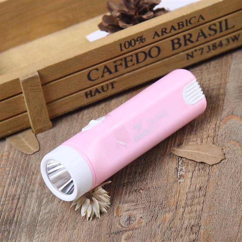 雅格锂电LED迷你小手电筒家用强光 可充电便携式随身袖珍儿童学生