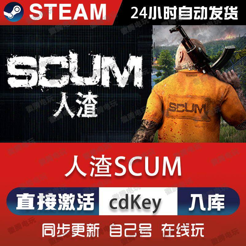 Steam正版 人渣 CDKEY激活码 SCUM 刀男斧男 车辆武器小队徽章DLC