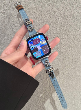 新款小狗个性牛仔适用华为fit4手表4proFit3表带创意小蛮腰女夏天