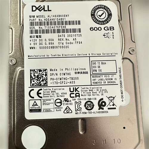 维修DELL 01W7HC 600G SAS 15K 12GB议价