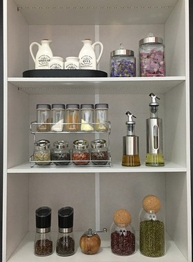 北欧风样板房展厅厨房橱柜调料罐研磨器创意软装饰品道具组合摆件