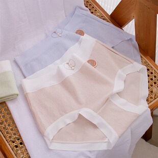 60支A类婴儿棉大码内裤女中腰加大版MM200斤高弹纯棉抗菌裆少女