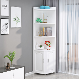 L7衣柜旁边转角柜墙角简约三角置物架简易储物酒柜客厅卧室拐角边