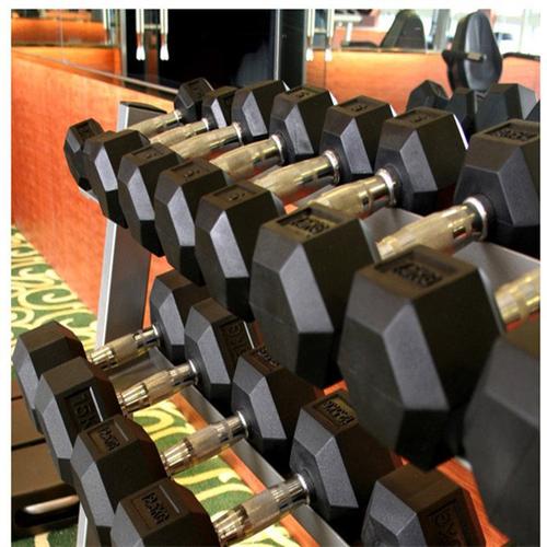 批铸铁包胶六角哑铃男士健身器材家用可调节重量5kg10kg50kg一对