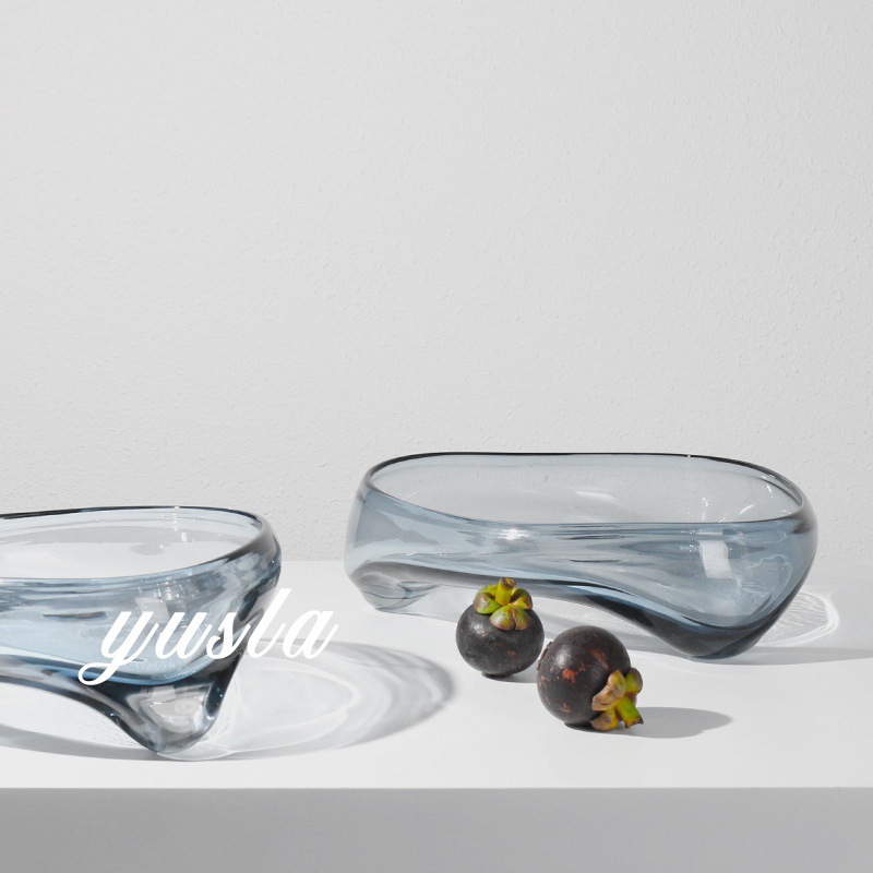 简约现代客厅茶几水果盘客厅吧台柜样板间别墅干果盆摆件软装饰品