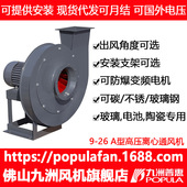 离心风机厂家 通风换气工业环保 风机 九洲普惠9 26A型高压离心式