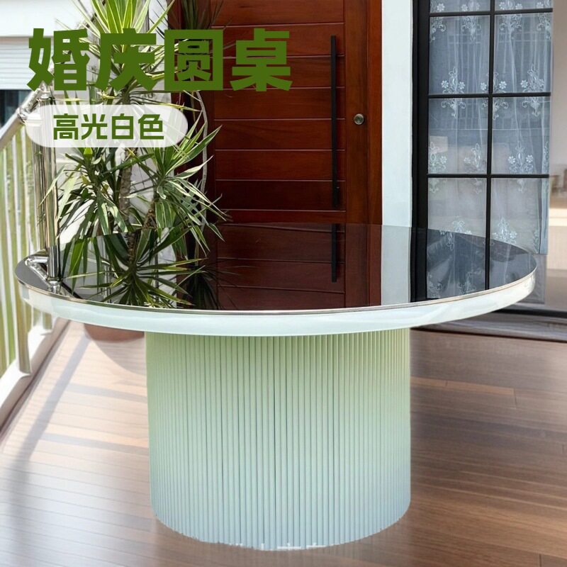 外贸出口不锈钢婚庆餐桌欧式酒店宴会长桌户外婚礼派对桌子