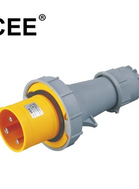 CEE-0332-4/0432-4工业插头黄色IP67 63A 125A 110-130V 2P+E插头