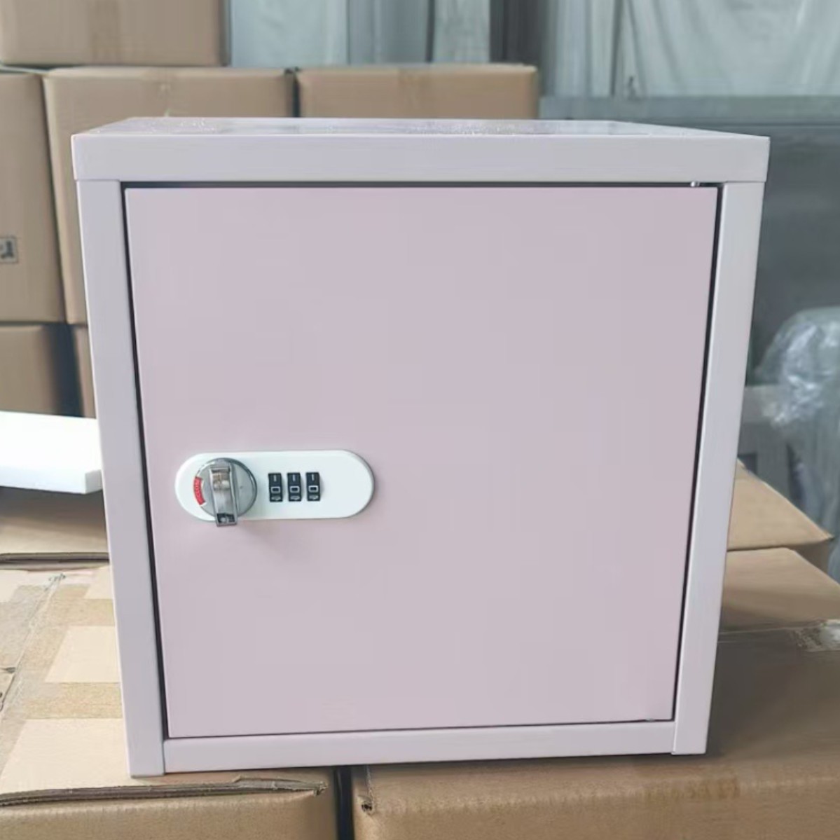 小型桌面密码箱铁皮储物柜储物箱小铁柜迷你密码柜收纳箱文件柜