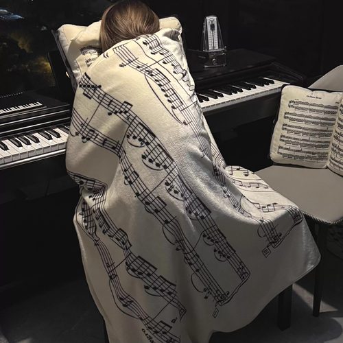 琴谱毛毯披肩款居家空调房盖腿毯