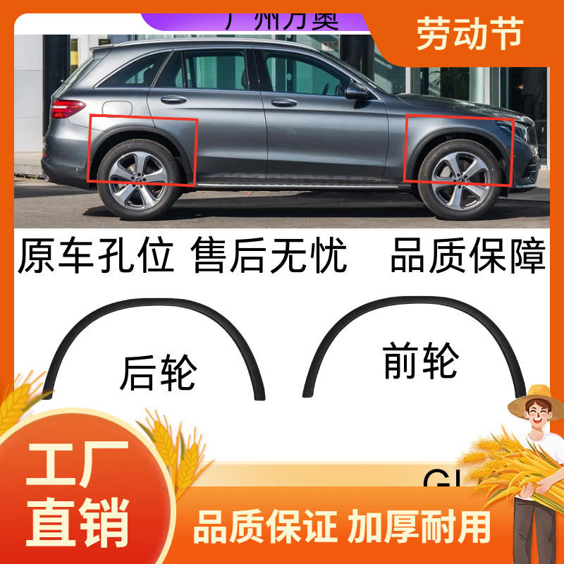 适用奔驰GLC级轮眉W253叶子板GLC260防擦条GLC前轮后轮GLC300饰凡